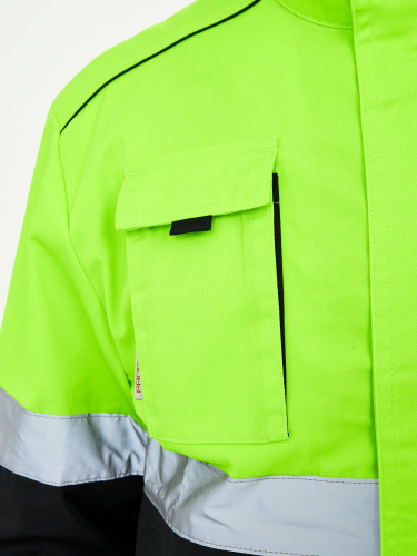 Костюм сигнальный с п/к PROFLINESPECIALIST-2 35хб/65пэ, пл.240, лимонный/черный