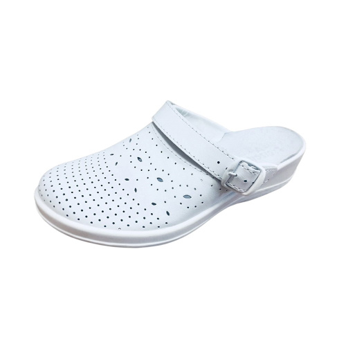 Сабо с перфорацией белые, женские