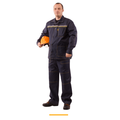 Костюм с брюками УСИЛЕННЫЙ 35хб/65пэ, пл.215, темно-синий