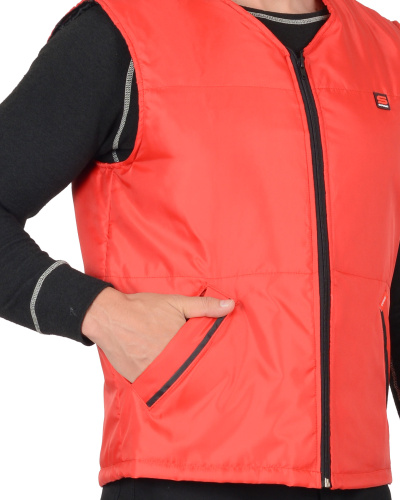 Жилет утепленный СИРИУС-КАССИР на замке, 100пэ, пл.105, красный