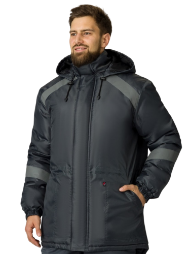 Куртка утепленная УРБАНКОР ПРОГРЕСС на замке ткань Оксфорд 100 пэ, пл.120, т.сер