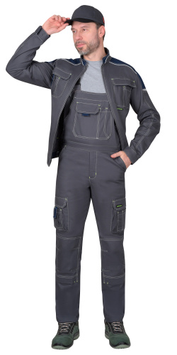 Костюм с п/к ДЖЕТ СТРЕЙЧ 35 хб/65 пэ, пл.260, т.сер/син