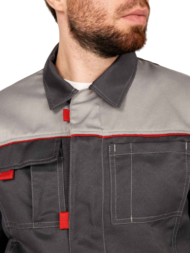 Костюм с п/к ФАВОРИТ-К 30хб/70пэ, пл.220, сер.