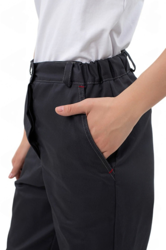 Костюм женский с брюками ФАВОРИТ ткань ОРИОН 35хб/65пэ, пл. 210, т.серый