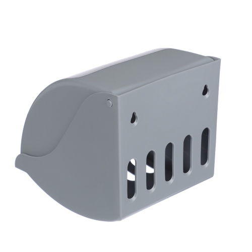 Держатель для туалетной бумаги пластик, закрытый ЭКОНОМ (серый)