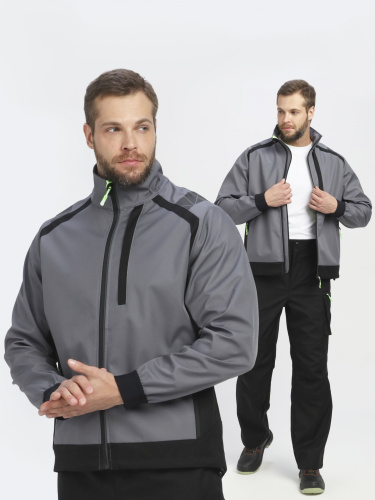 Куртка PROFLINELEADER 100пэ, пл.280, серо/черная