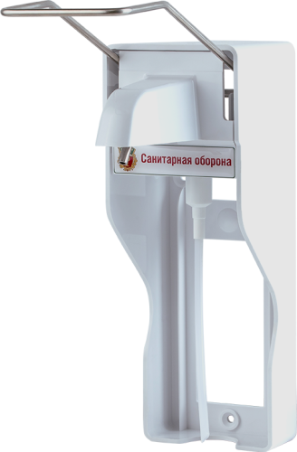 Дозатор  ДУ-САНИТ 010 логтевой, пластик, сталь,белый, 1000 мл