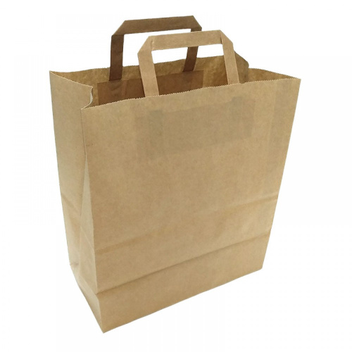 Пакет бумажный ПД 350*150*450 б/п 80гр пл. ручкой БУН