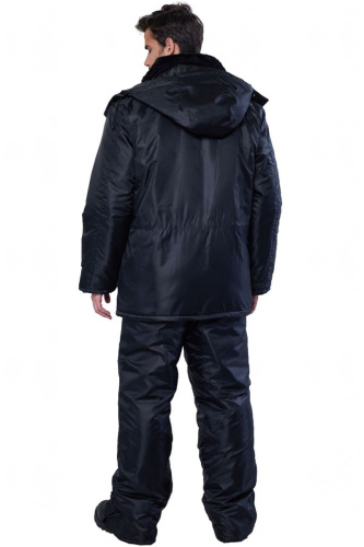 Куртка утепленная ТНЗМИМ-2 на замке ткань ОКСФОРД 100пэ, пл.140, черная, р.48-50/170-176