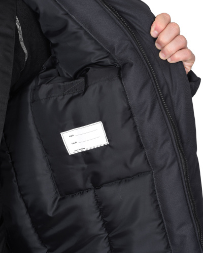 Куртка утепленная СИРИУС-МАСТЕР-М 100пэ, пл.180, темно-серый/черный, ТОЛЬКО р.56-58/182-188