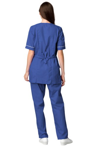 Костюм (блуза, брюки) женский ВЕРА 35хб/65пэ, пл.120, васильковый