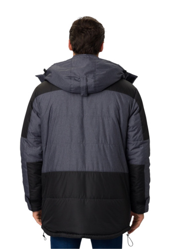 Куртка утепленная ПРЕМИУМ на замке ткань ТАСЛАН 100пэ, пл.150, т.сер/черн. 48-50/170-176