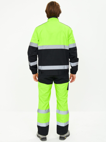 Костюм сигнальный с п/к PROFLINESPECIALIST-2 35хб/65пэ, пл.240, лимонный/черный