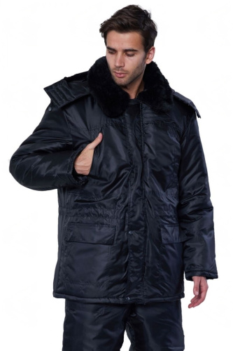 Куртка утепленная ТНЗМИМ-2 на замке ткань ОКСФОРД 100пэ, пл.140, черная, р.48-50/170-176