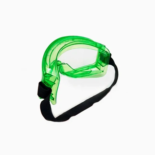 Очки закрытые герметичные РОСОМЗ ЗНГ1 PANORAMA, мягкий зелёный корпус