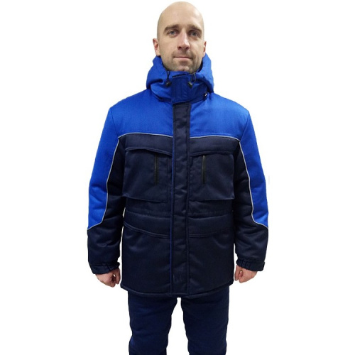 Куртка утепленная САВ М078, 35хб/65пэ, пл.210, т.син/васил.