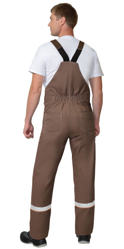 Костюм с полукомбинезоном СИРИУС-РОДОС 35хб/65пэ, пл.240, св.коричневый/тем.коричневый