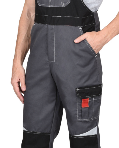 Костюм с п/к МЕГА 35хб/65пэ, пл.245, темно-серый/черный/красный