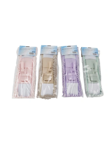 Швабра для пола с насадкой ШЕНИЛЛ (червячки), ЧИСТЮЛИНО, с телескопической ручкой 120 см