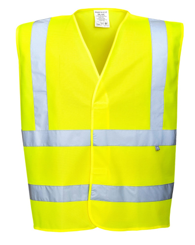 Жилет сигнал. HI-VIS FULL MESH сетка липа, 100пэ, пл.150, лимонный, XL