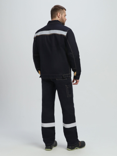 Костюм с п/к ТРОЯ 100хб, пл.320, темно-синий/бежевый