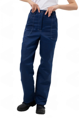 Костюм женский с брюками ЛАДА 20хб/80пэ, пл.200, т.син/василек