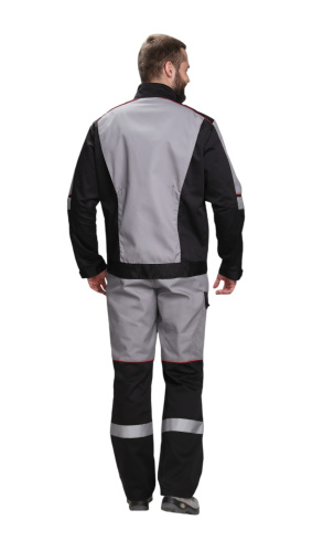 Костюм с п/к СЕРВИС 35хб/65пэ, пл.240, серый/черный, р. 44-46/170-176
