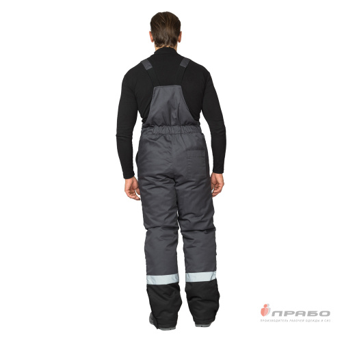 Костюм утепленный с п/к ПРОФЕССИОНАЛ 2 УЛЬТРА 35хб/65пэ, пл.200, темно-серый/черный, р.52-54/170-176