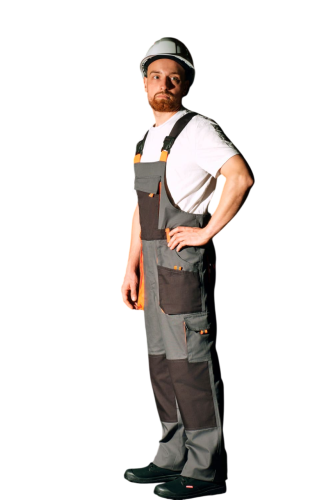 Костюм с п/к МУСТАНГ 60хб/40пэ, пл.270, т.сер/оранж/черн.