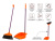Набор метла+совок с длинной ручкой БЫСТРО-ЧИСТО PERFECTO LINEA (Ленивка), оранжевый