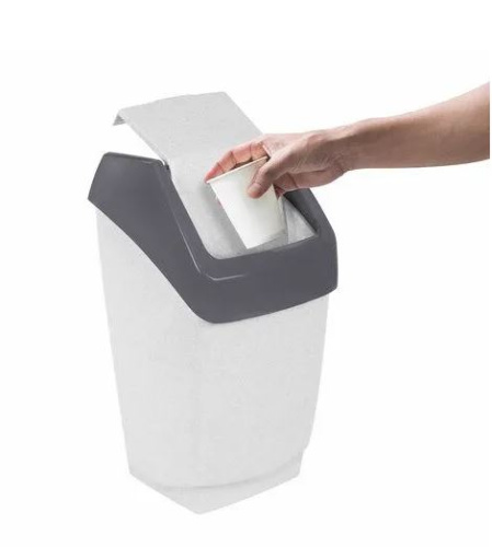 Урна для мусора пластиковая с крышкой 15 литров ХАПС