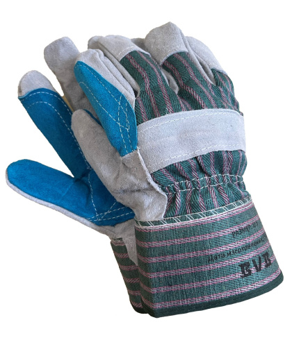 Перчатки ДОКЕР спилковые комбинированные х/б, усиленные