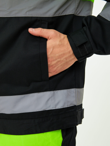 Костюм сигнальный с п/к PROFLINESPECIALIST-2 35хб/65пэ, пл.240, лимонный/черный