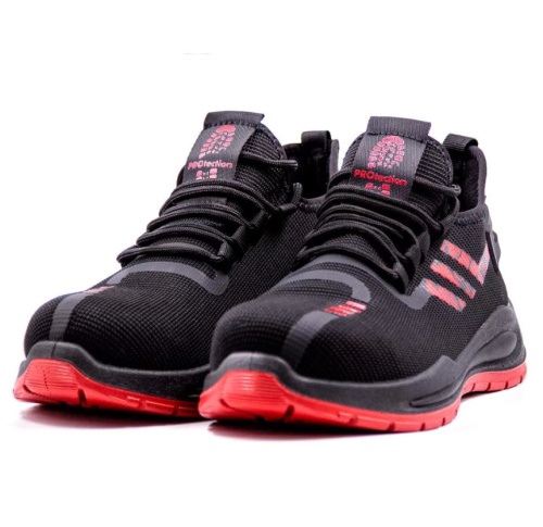 Полуботинки-кроссовки БАЛТОБУВЬ с КП на ПУ/ТПУ арт. 5333К, черн/красн. р.36-46