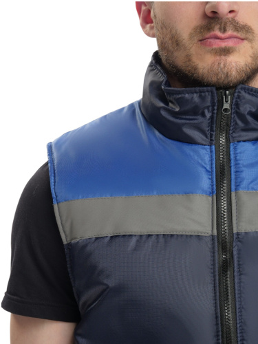 Жилет утепленный ЭКСПЕРТНЫЙ на замке, 100пэ, пл.90, т.син/вас.