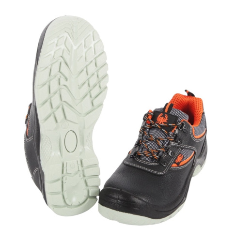 Полуботинки СКОРПИОН ПРЕМИУМ с КП на ПУ/ТПУ, черн/оранж.