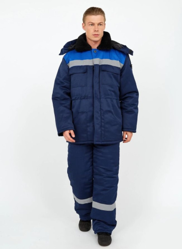 Костюм утепленный с п/к ЛЕГИОН 35хб/65пэ, пл.210, т.син/вас.