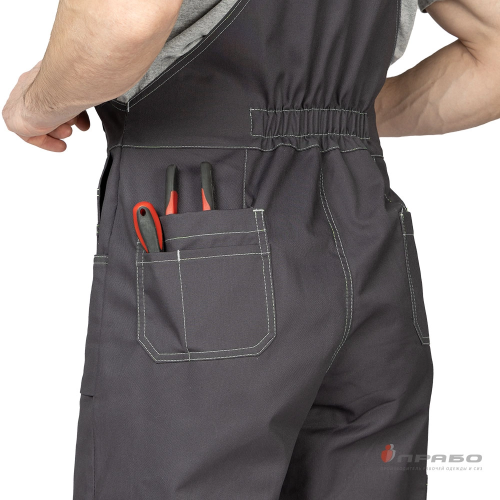 Костюм с п/к БРЕНД-2 КОРПОРАТИВ 35 хб/65 пэ, пл.240, темно-серый/черный