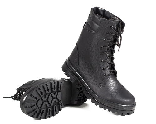 Ботинки утепленные с завышенным берцем ОМОН ХРОМ на ТЭП нат. мех