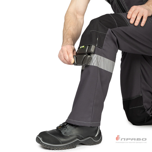 Костюм с п/к БРЕНД-2 КОРПОРАТИВ 35 хб/65 пэ, пл.240, темно-серый/черный