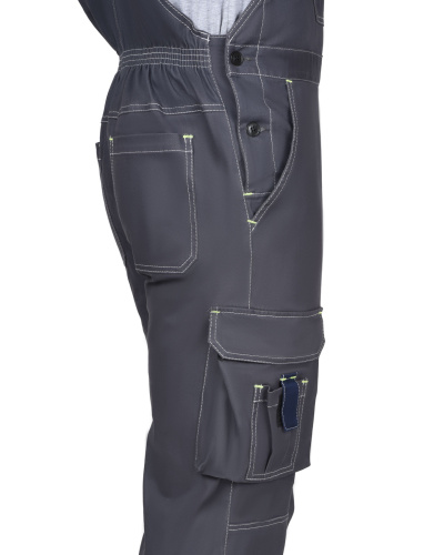 Полукомбинезон ДЖЕТ СТРЕЙЧ 35 хб/65 пэ, пл.260, темно-серый/синий