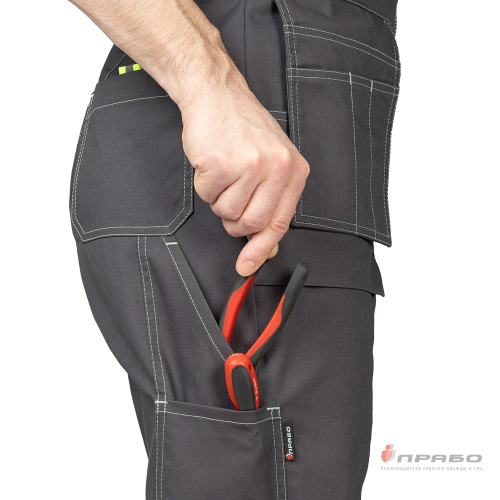 Костюм с п/к БРЕНД-2 КОРПОРАТИВ 35 хб/65 пэ, пл.240, темно-серый/черный