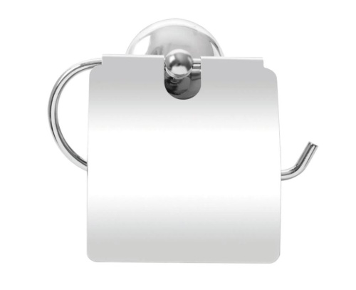 Держатель для туалетной бумаги металл хром с козырьком PALEX