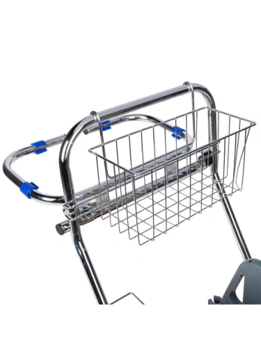 Тележка уборочная двухведерная 2*17л (металл) с отжимом и корзиной и креплением для мешка