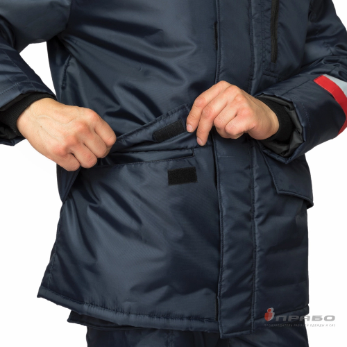 Костюм утепленный с п/к ТРЕНД 100пэ, пл.95, синий/красный