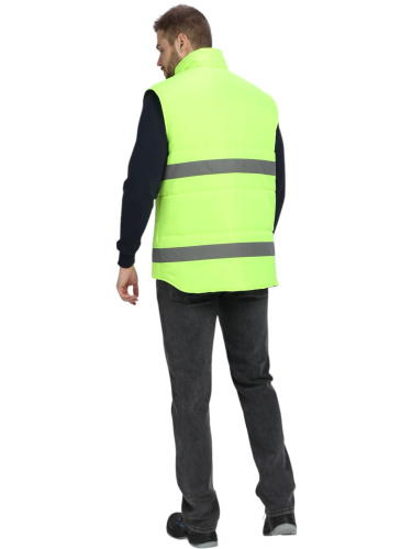 Жилет утепленный ЯРКСИОН СПЕКТР на замке, 100пэ, пл.90, лимонный