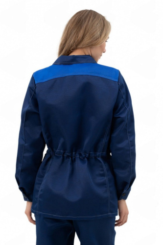 Костюм женский с брюками ЛАДА 20хб/80пэ, пл.200, т.син/василек