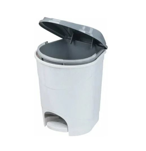 Урна для мусора пластмассовая с крышкой педалью и вкладышем 11 литров IDEA