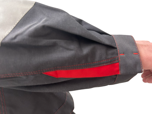 Костюм с п/к ГАРАНТ 51хб/49пэ, пл.210 темно-серый/красный