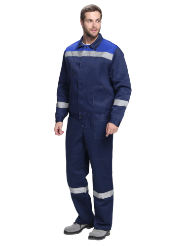 Костюм с п/к ЛИГОР ЛЕГИОН-2 СН 35хб/65пэ, пл.210, т.син/вас.  р. 48-50/170-176, 48-50/182-188, 52-54/182-188, 56-58/170-176